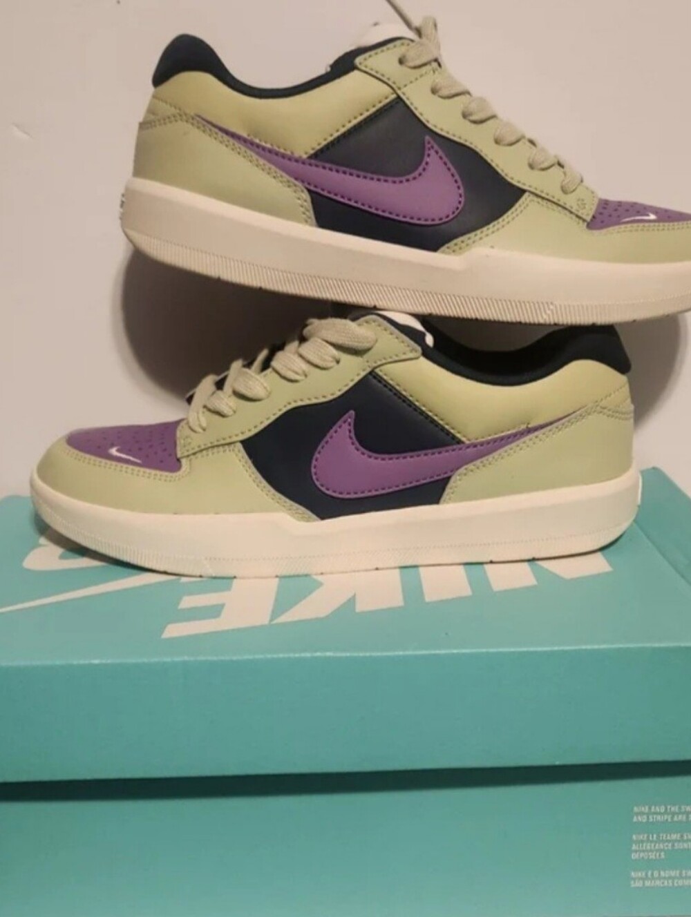 Nike SB Force 58 Olive Aura Black Raspberry Men 7 Womens 8.5 DV5476 Green Purple